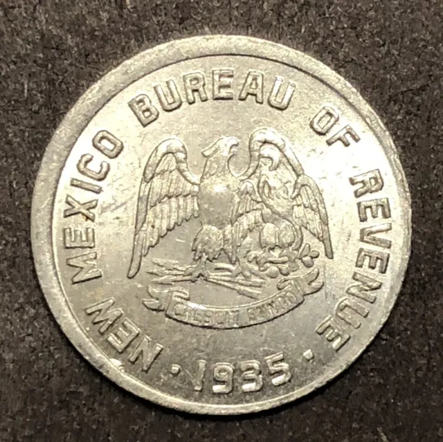 1935 New Mexico Tax Token - One Mill New Mexico Bureau Of Revenue AU