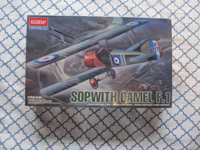Academy Sopwith F1 Camel Aircraft - Plastic Model Airplane Kit  1/32 Scale - NEW