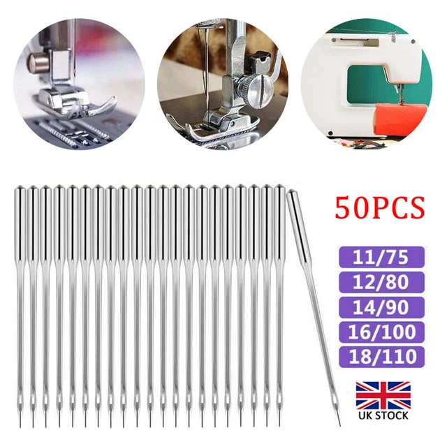 50PCS/SET UNIVERSAL SEWING Machine Needles For Singer Brother Toyota