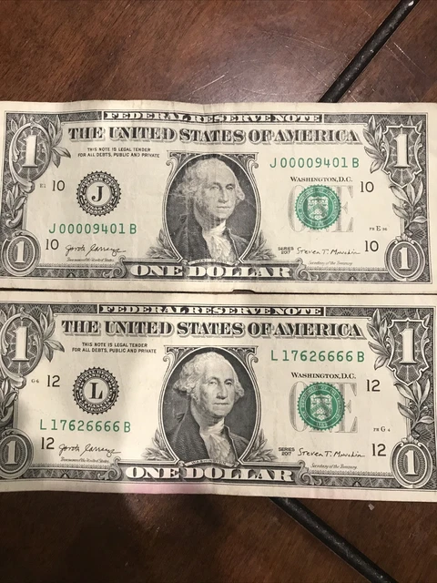low serial number 1 dollar bill 2017b And A Six Repeater. Make Me An Offer