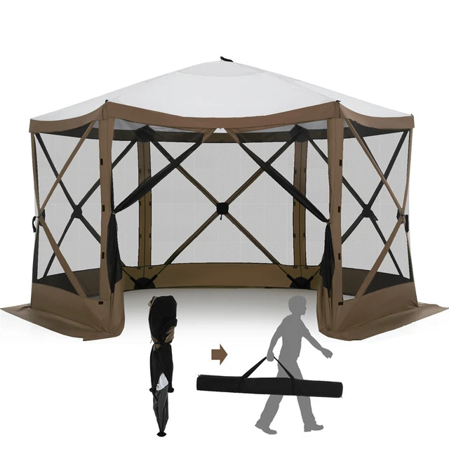 Faltbar Pavillon 3x3/3x4/3,6x3,6m Gartenpavillon Stabil Pavilon mit Moskitonetz