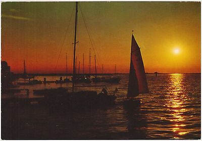 Grado tramonto sul mare Gorizia Cartolina 