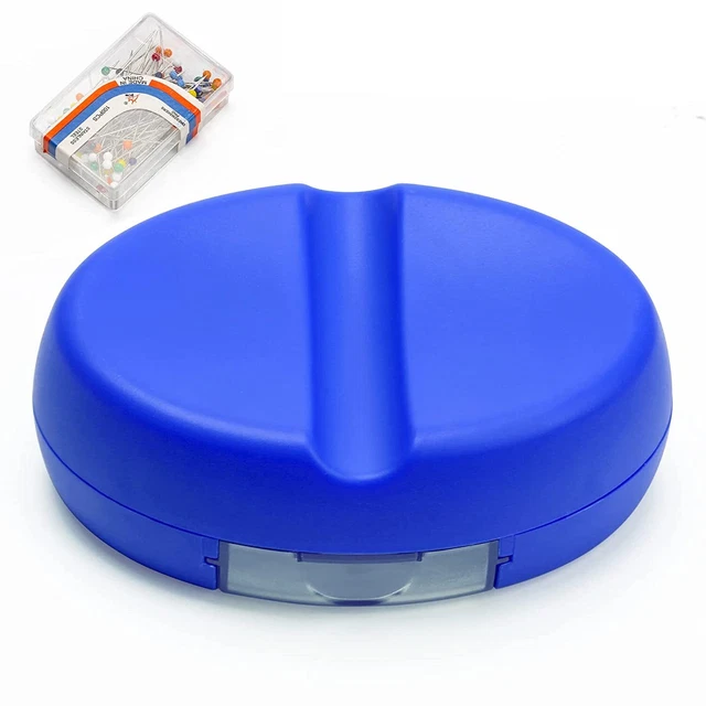 Magnetic Sewing Pincushion With 100 Plastic Head Pins, Magnetic Pins Holder Fo