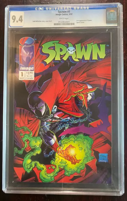 SPAWN #1 1992 IMAGE SHARP CGC 9.4 WHITE MCFARLANE 1ST APPEARANCE of SPAWN
