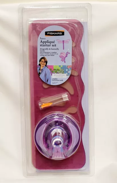 Juego de inicio de apliques Fiskars de 5 piezas libélula y mariposa para mujer rocío