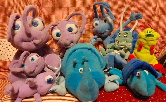 9-x-disney-90s-a-bugs-life-plush-toy-bundle-flik-dot-tuck-dim-heimlich