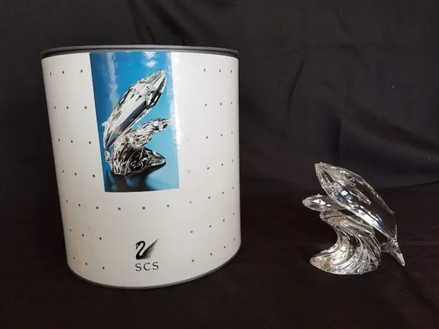 Swarovski Crystal Whales CARE FOR ME Mother & Calf Figurine 164614 Mint+ Box MIB