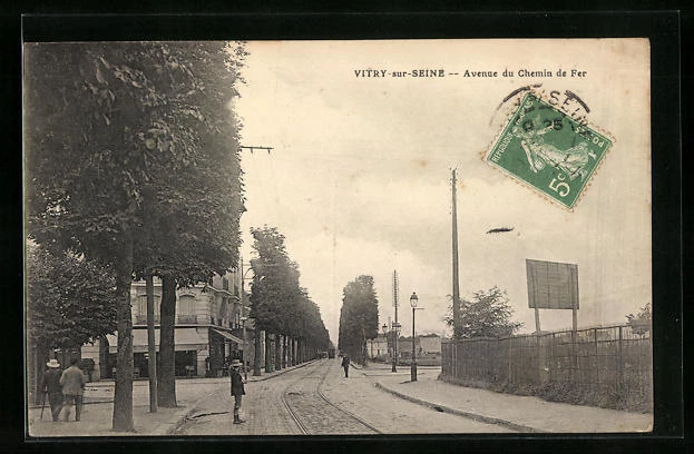 CPA Vitry-sur-Seine, Avenue du Chemin de Fer 1915