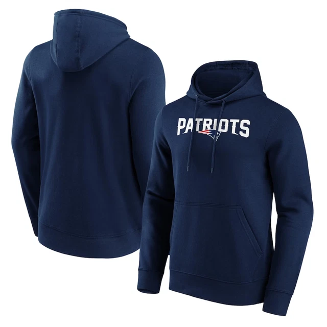 New England Patriots Hoodie (Size M) Men's NFL Primary Wordmark Hoodie - New