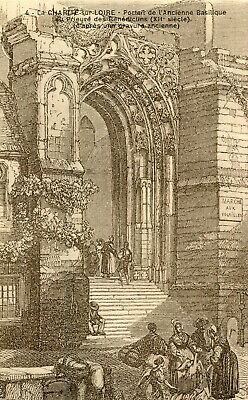La charite card sur loire portal old priory's Basilica of Benedictines