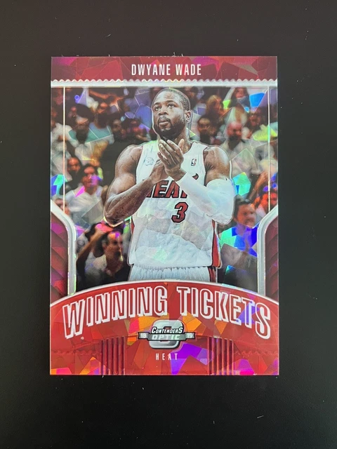 2018 Contenders Optic Winning Tickets Prizms Red Cracked Ice Dwyane Wade #32 HOF