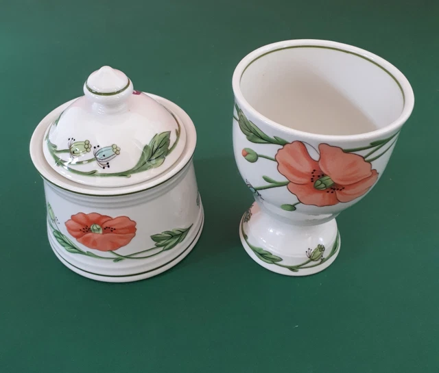 Villeroy Boch Amapola Zuckerdose, V&B & Kakaobecher. Guter Zustand.