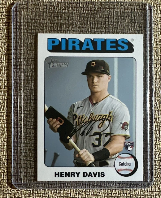 2024 TOPPS HERITAGE White Border MINI SP 415 Henry Davis, Pittsburgh