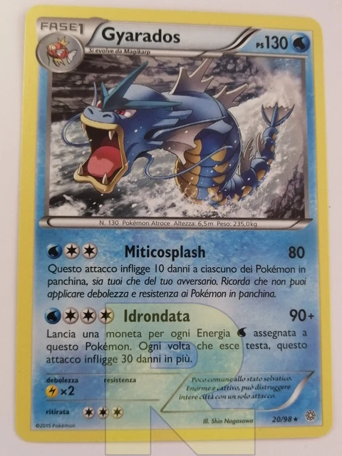 2015 Pokémon Gyarados Full Art Holo 21/98 - Foto 5