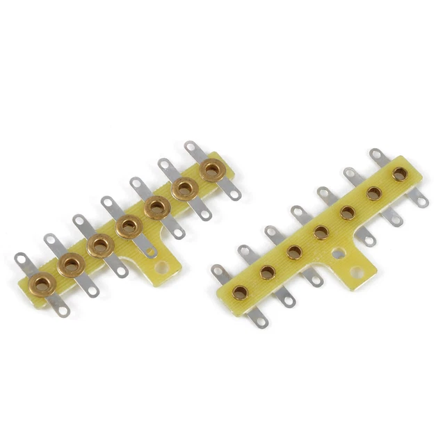 2pcs 7pin Terminal Turret Tag Strip Board Point to Point for Tube Amp Audio