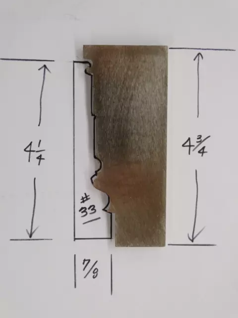 Shaper / Molder Custom Corrugated Back / CB Knives For 7/8" x 4 1/4" Casing