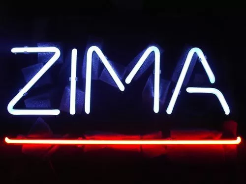 Zima Neon Sign Light Bar Pub Wall Decor Nightlight Real Glass Tube Gift 14"x9"
