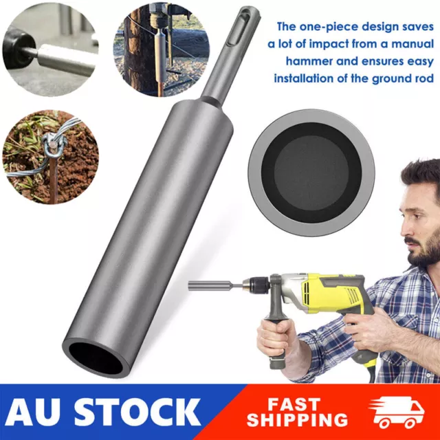 Installing ground rod with hammer drill 2025