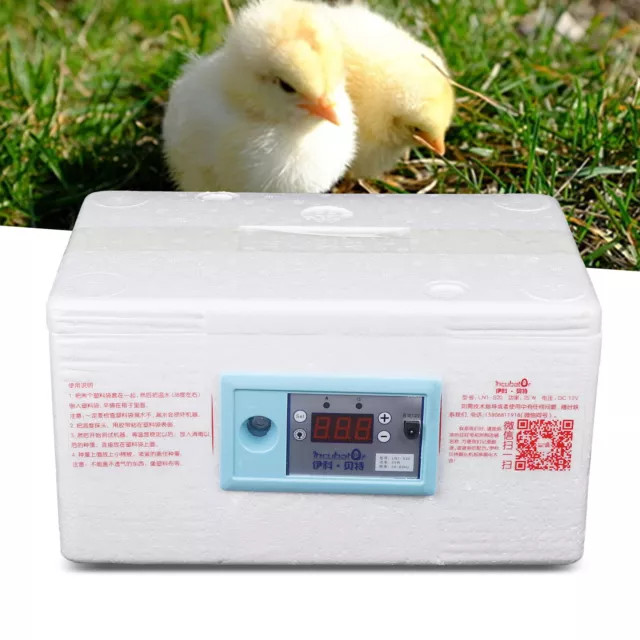 Egg Incubator 20 Eggs Fully Digital Automatic Hatcher Fit Hatching Chicken Farm