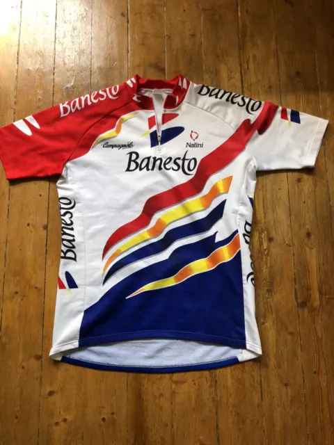 Banesto Nalini Campagnolo Vintage Retro Cycling Jersey. L’Eroica Sz XXL