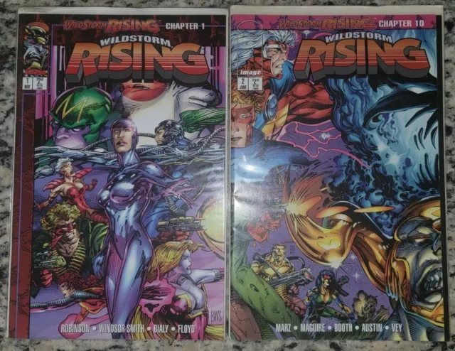 WILDSTORM RISING # 1,2 Complete Set LOT of Wildcats Stormwatch Image 1995 VF-NM