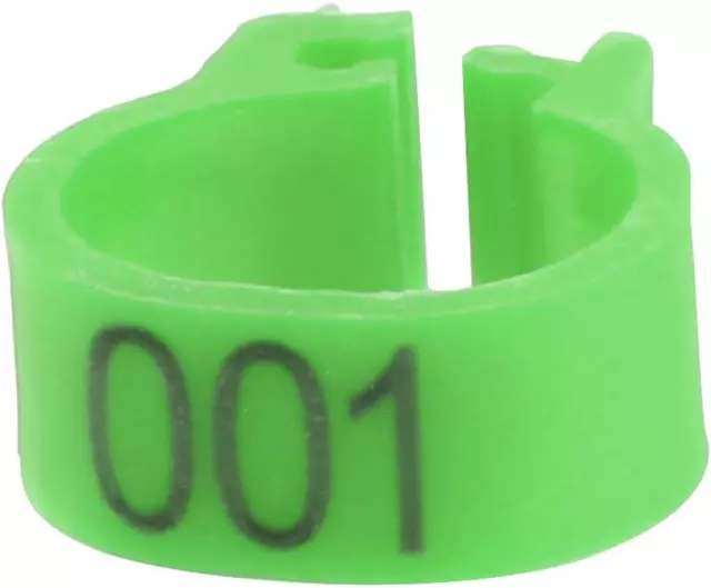 100 Stück Taubenringe Aus Kunststoff - 8 Mm, Nummeriert Von 001-100, In 6 Farben Wählbar, Für Brieftauben & Vögel