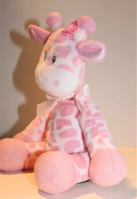 First & Main Pink Jingle Giraffe Plush Rattle Stuffed Animal 9"