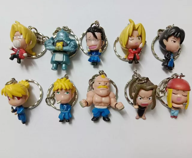 lot of 10 Fullmetal Alchemist Cute  keychain charm mini Figure  2-4cm loose 2