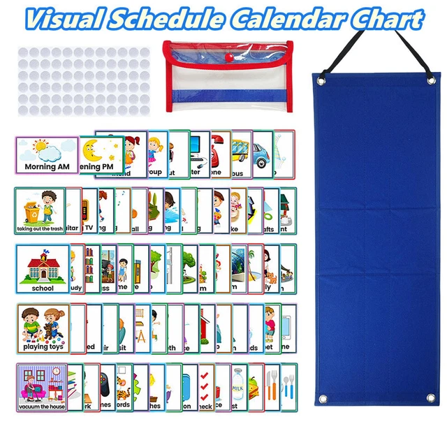 DAILY VISUAL SCHEDULE For Kids Chore Chart Week Schedule Kids Learning ...