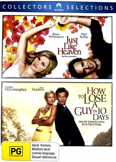 JUST LIKE HEAVEN / HOW TO LOSE A GUY IN 10 DAYS (2 DVD) Collection ***