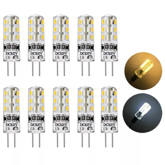 10x G4 2W LED Birne Lampe Leuchtmittel Glühbirne Stiftsockel 12V Licht Warmweiß