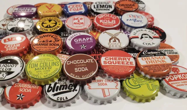 1000 Random Soda Bottle Caps Pop Crimped/Used, Zero Defects Vintage Classic