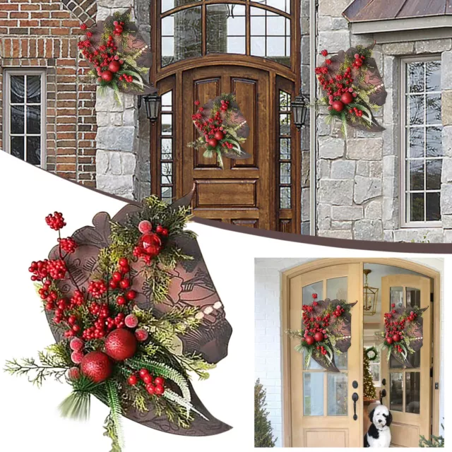 Horse Head Wreath Christmas Wreath Dressage Wooden Horse Head Door Hanging