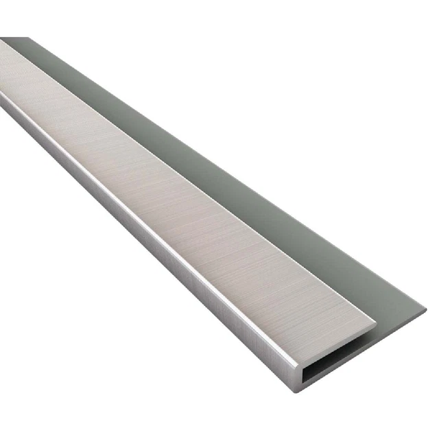 Fasado de 18 pulgadas Borde de salpicadero termoplástico J-Edge, paquete de 5 ACP de níquel cepillado
