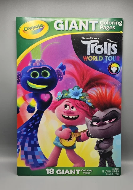 CRAYOLA TROLLS GIANT Coloring Pages, 18 Sheets Condition Is New. $15.17 ...
