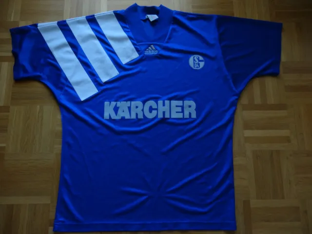 FC Schalke 04 Heim Trikot 1994 1995 Adidas Kärcher Blau XL Top