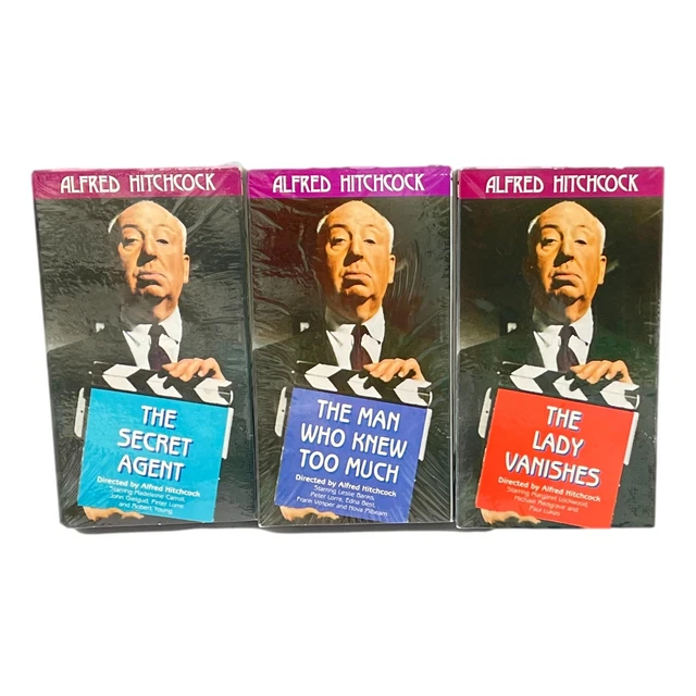 ALFRED HITCHCOCK MYSTERY VHS Lot 3 Secret Agent Lady Vanishes Man Knew