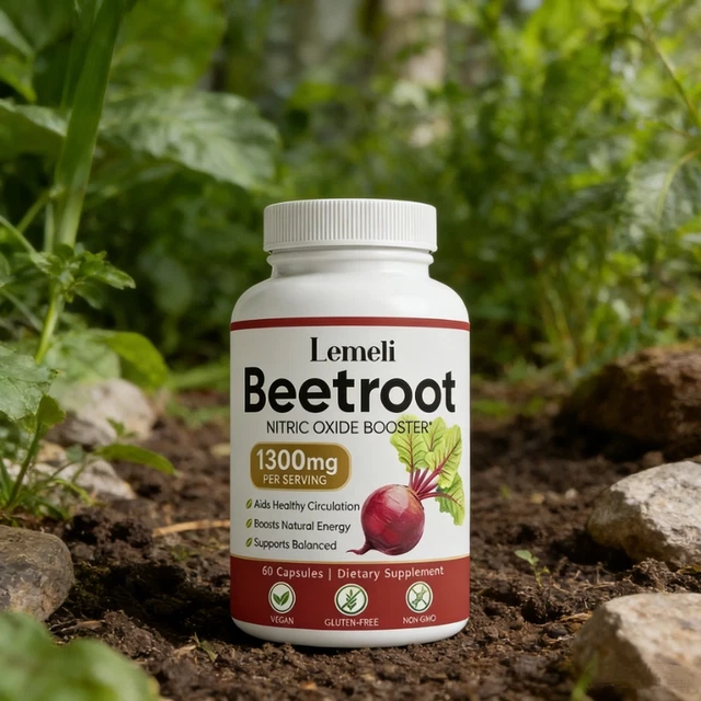 1-3 PACK BEETROOT Capsules 1300mg | 60 Count Beet Root Nitric Oxide ...