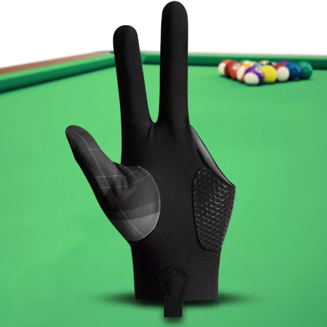 T0# Billiard Training Gloves Universal 3 Finger Snooker Glove Non-Slip for Men W