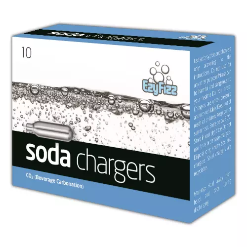 Ezyfizz Soda Chargers 10 Pack X 6 (60 Bulbs) Whipper Co2 Carbon Dioxide Syphon 2