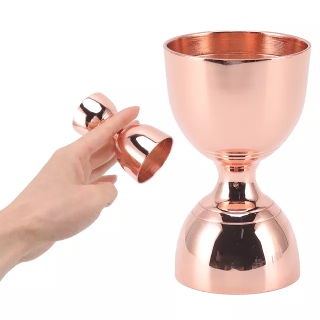 (30/60ml Rose Gold)Cocktail Jigger 30/60ml Stainless Steel Durable High SN