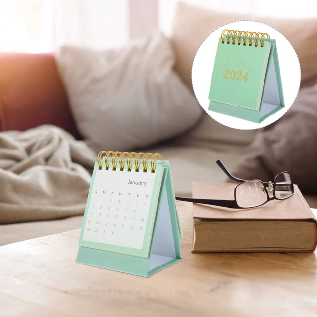 DESK TABLETOP 2024 Calendar Delicate 2024 Calendar for Home Decor Desk