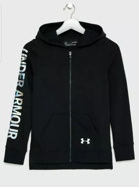 Girls Under Armour Hoodie Rival Fleece Youth Junior Top Big Logo