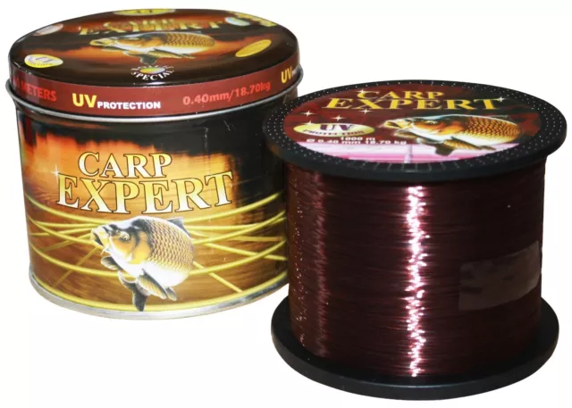 (2,20€/100m) CARP EXPERT UV monofile Angelschnur 1000m Karpfenschnur Angeln