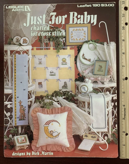 “Just Fingertips” 10 Borders Cross Stitch Pattern Book 485 By Leisure Arts Used