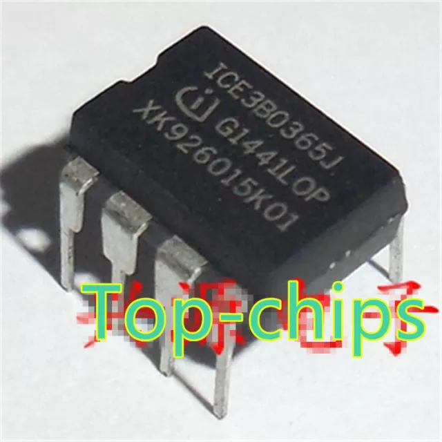 5 PCS ICE3B0365J DIP-8 SMPS CTRL, 67KHZ, 10W, Input Voltage AC Min:85V