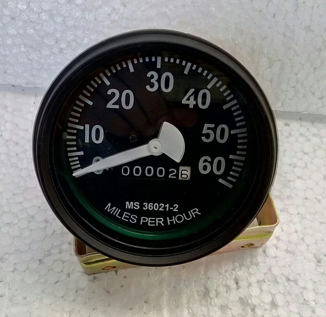 Willys MB Ford GPW M38 CJ2A CJ3A Jeep Speedometer Black Bezel 2 -WWII, vintage