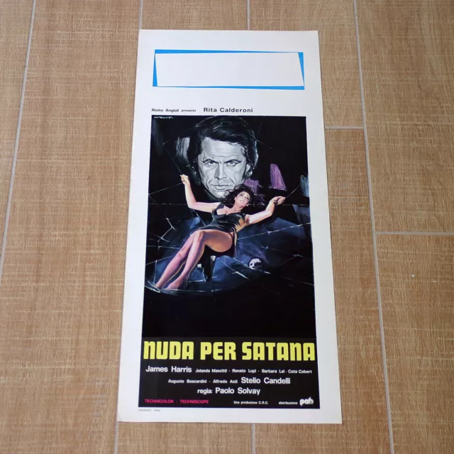 NUDA PER SATANA locandina poster James Harris Rita Calderoni Paolo Solvay AP40