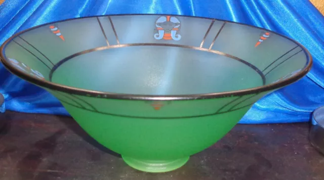 Art Deco Egyptian Revivalism Glass Bowl, c. 1922