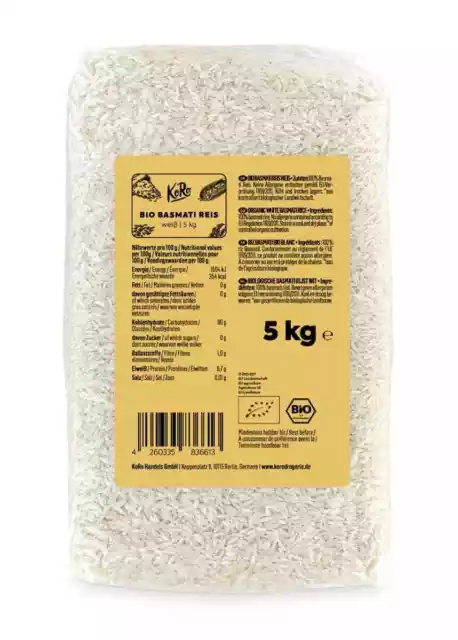 KoRo | Weißer Bio Basmati Reis 5 kg